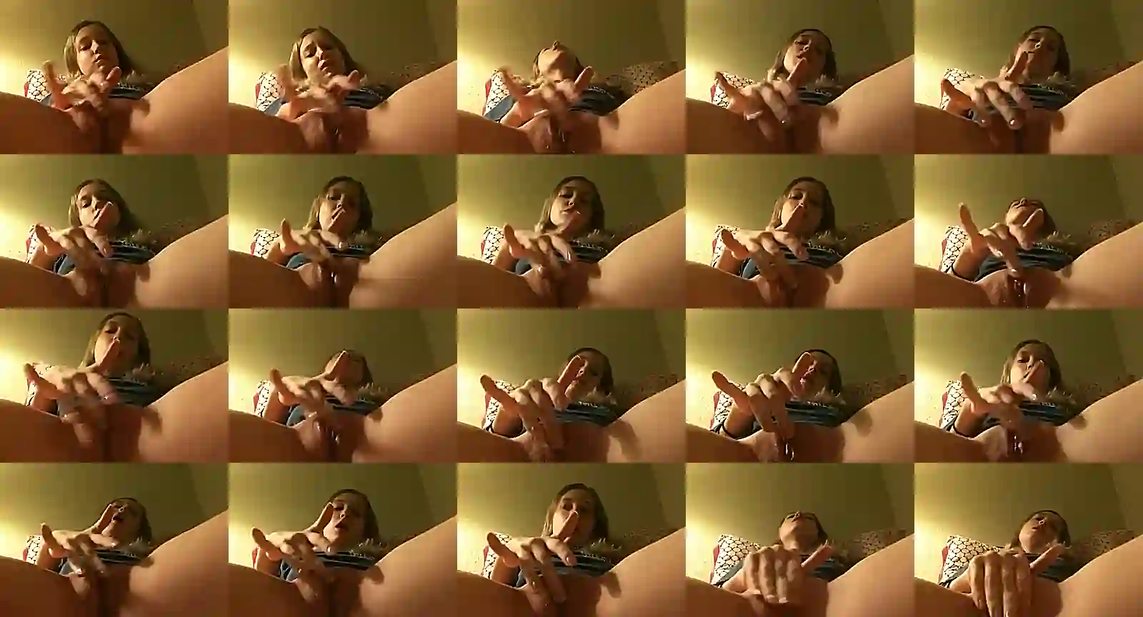 Girl taking a selfie video during masturbation leading to intense orgasm